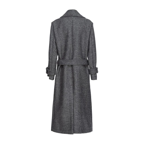 Pinko Long Calice Wool Coat With Belt