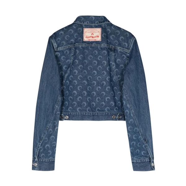 MARINE SERRE Denim Jacket Blue