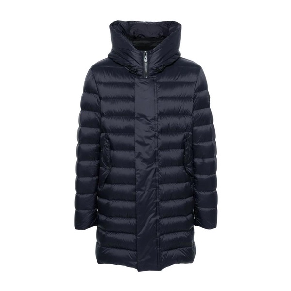 Blue Quilted Padded Coat