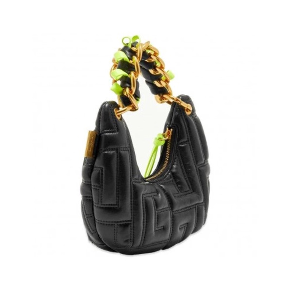 Luxe Green and Black Monogram Shoulder Bag