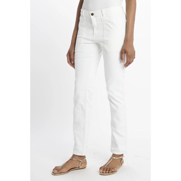 Slim-Fit White Trousers