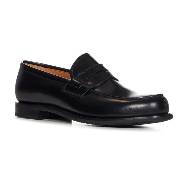 Black Leather Loafer Shoes