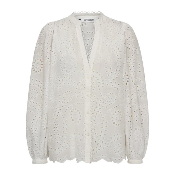 Anglaise V-Shirt Blouse with Embroidery