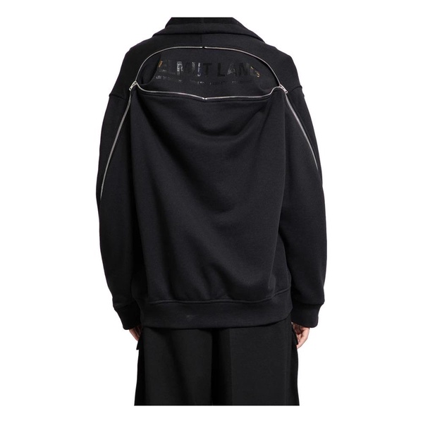 Black Pullover with Zipper and Pockets