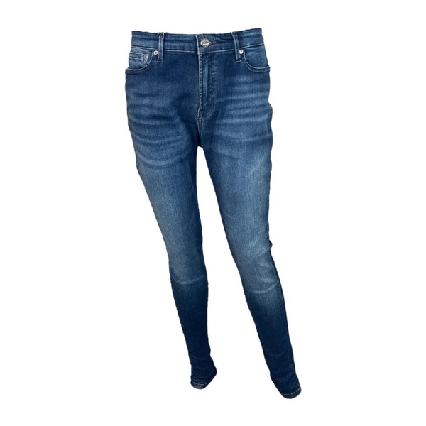 High Skinny Fit Stretch Jeans Dark Blue