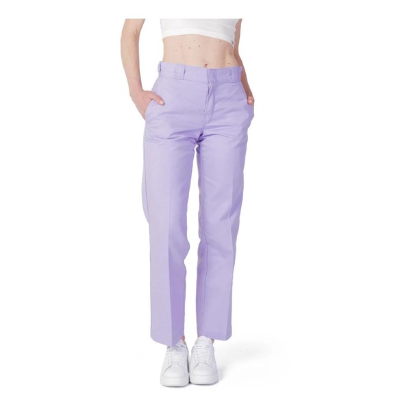 Lilac Zip Button Trousers Spring Summer