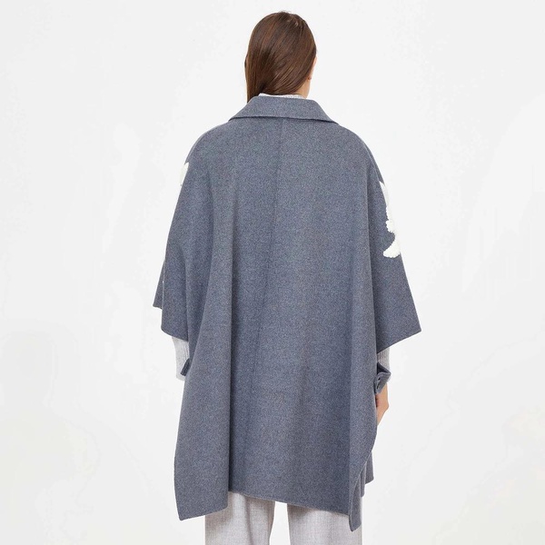 Embroidered Wool Cape