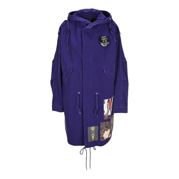 Purple Hooded Cotton Parka SS21