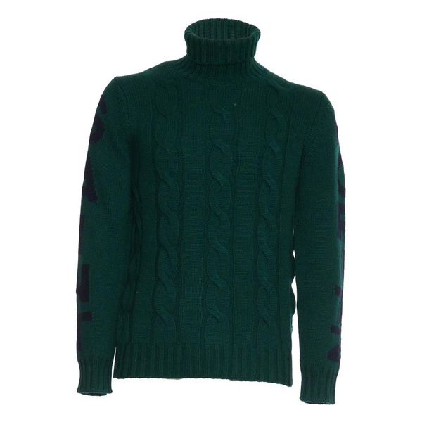 Green Turtleneck Jumper Saint Moritz Print