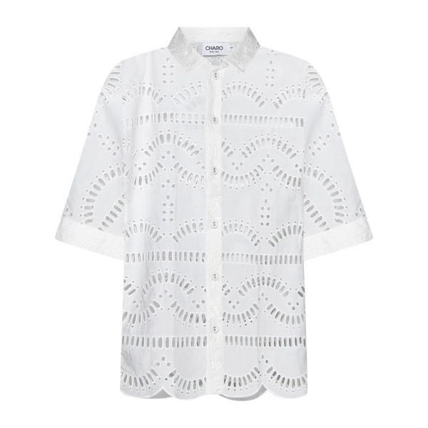 White Broderie Anglaise Shirt