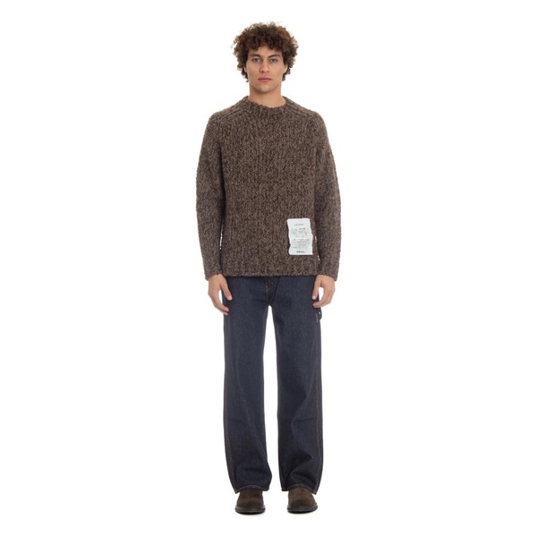 Brown Wool-Alpaca Sweater Raw Diamond