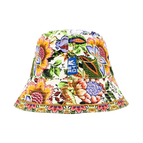 Multicoloured Bouquet Print Bucket Hat