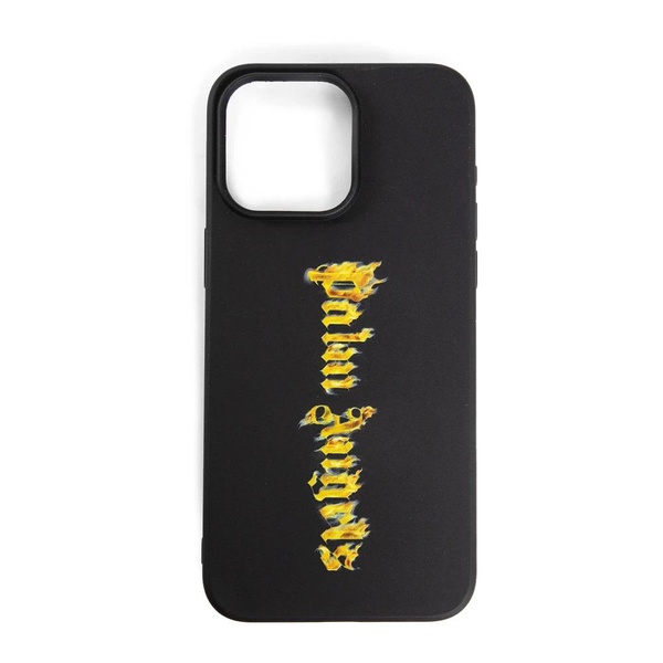 Black Gold Burning Logo iPhone 15 Pro Max Case