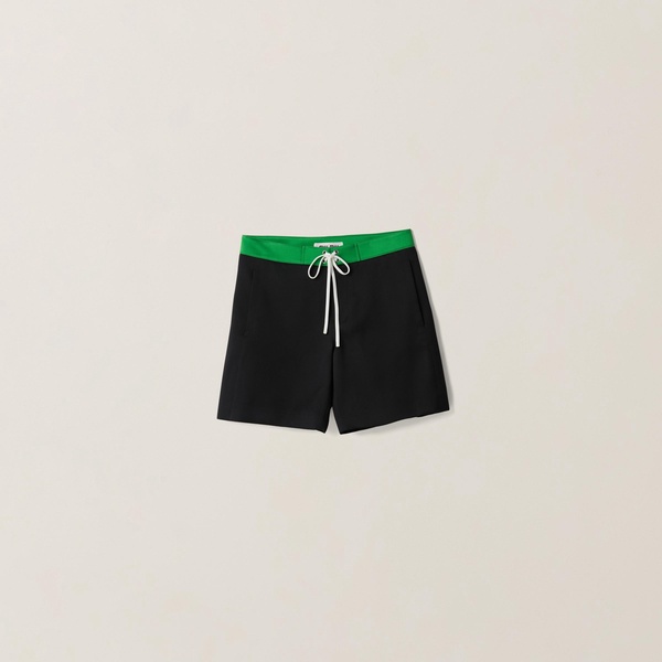 drawstring-fastening satin shorts