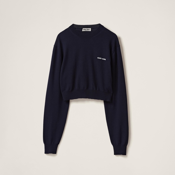 cropped wool jumper