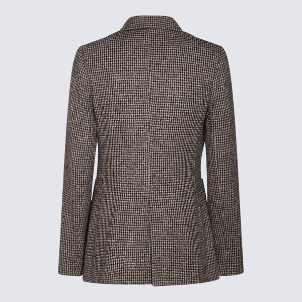 Antonelli Brown Wool Blazer in Brown