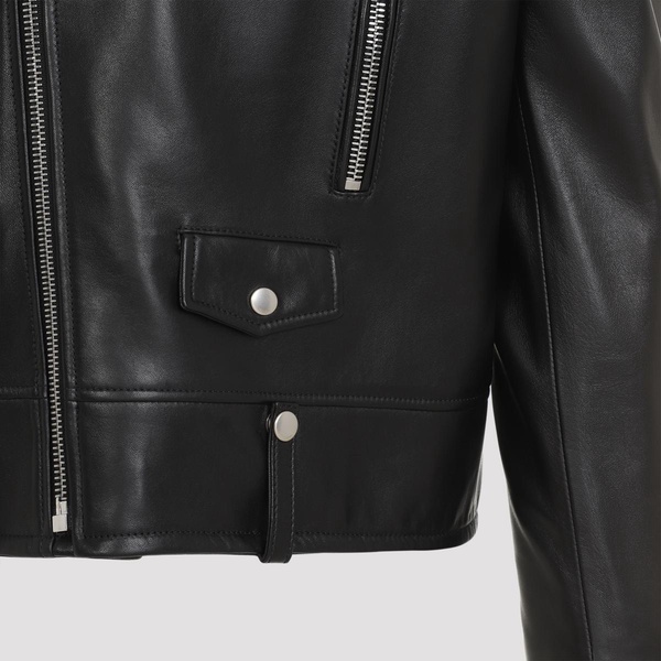 Luxurious Black Leather Jacket AW24