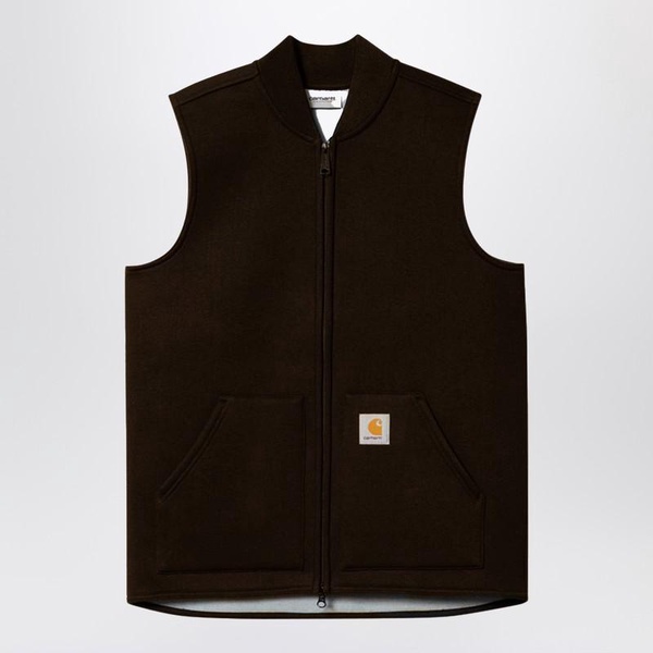 Carhartt Wip Car Lux Vest Cotton Blend Waistcoat Tabacco Coloured