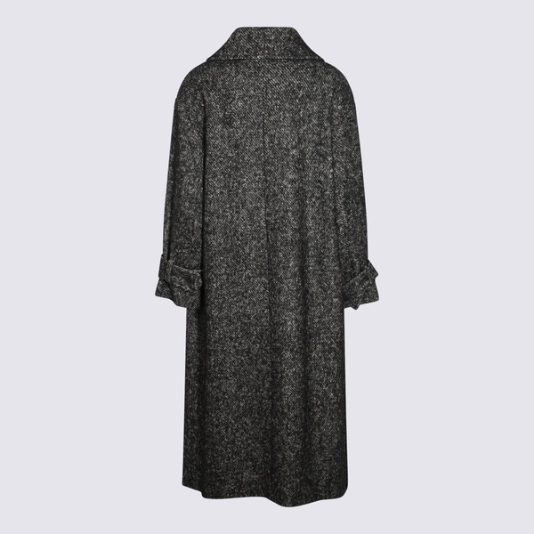 Antonelli Dark Grey Wool Coat in Grey