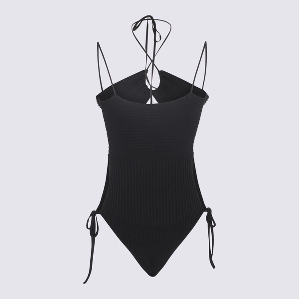 Andreādamo Black Viscose Blend Bodysuit