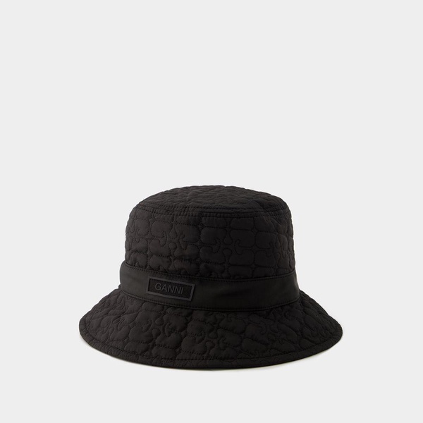 Ganni Quilted Tech Bucket Hat