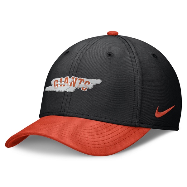 Men's Black/Orange San Francisco Giants 2024 City Connect Swoosh Flex Hat