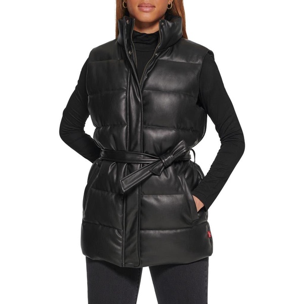 Vegan Leather Puffer Vest