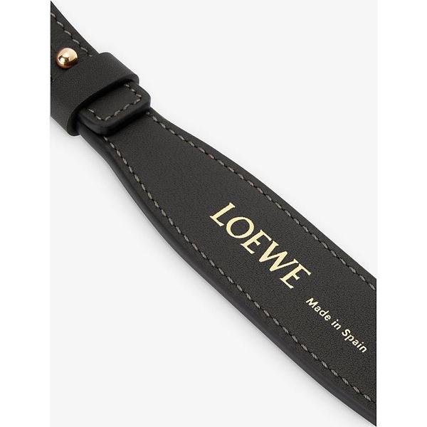 Brand-foiled leather bag strap