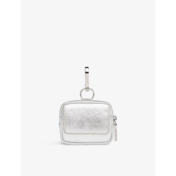 Bibi metallic-leather keyring