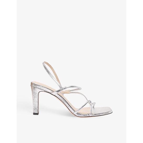 Faye metallic leather heeled sandals