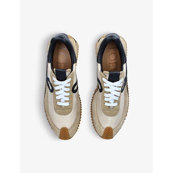 Flow Runner monogram leather and shell trainers