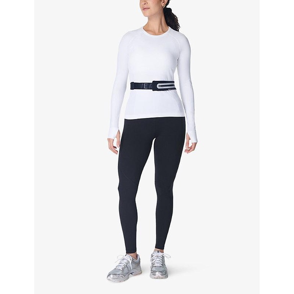 Power elasticated-waistband stretch-jersey gym leggings