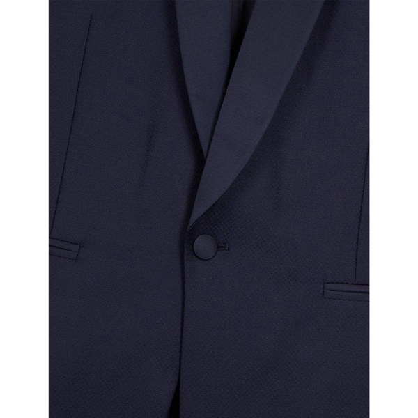 Shawl-collar single-breasted stretch-wool blazer