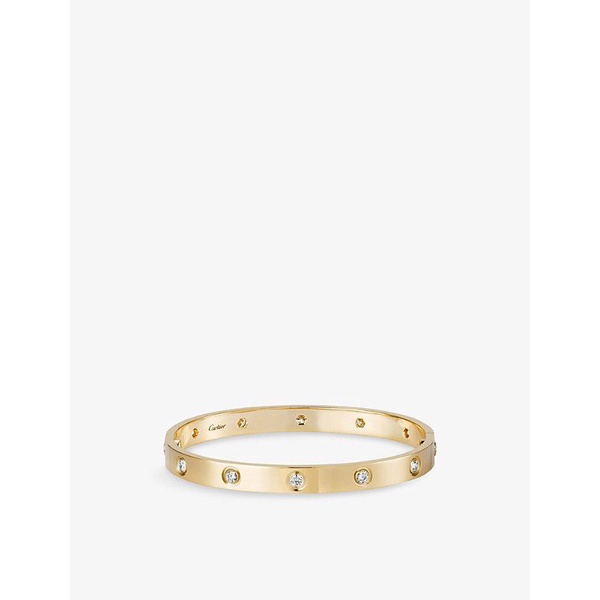 LOVE 18ct yellow-gold and 10 brilliant-cut diamond bracelet