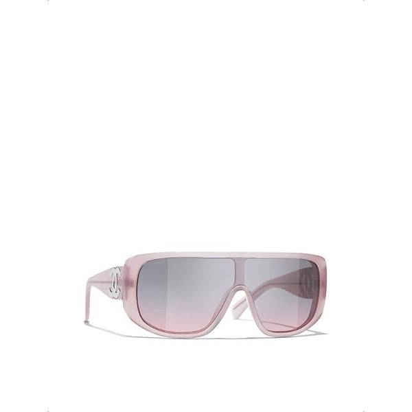 CH5495 shield-frame acetate sunglasses