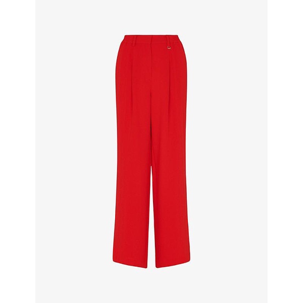 Harper wide-leg high-rise crepe trousers