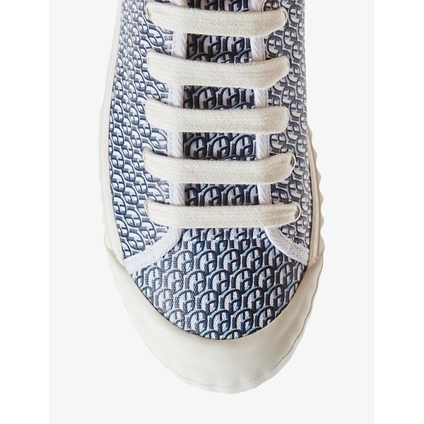 Adrien monogram low-top cotton-canvas trainers