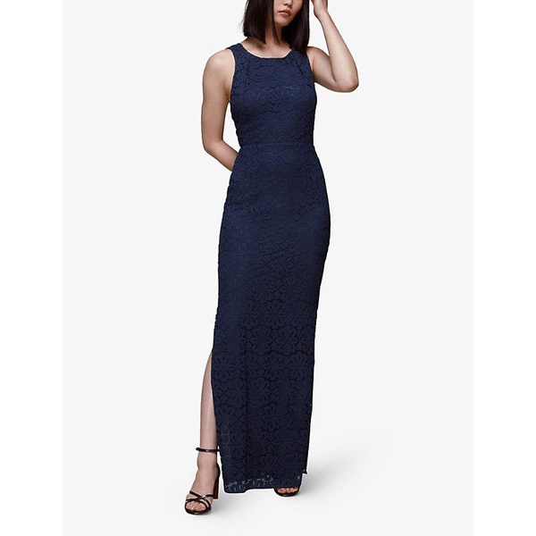 Tie-back cotton-blend maxi dress