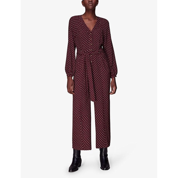 Lottie spot-print wide-leg woven jumpsuit