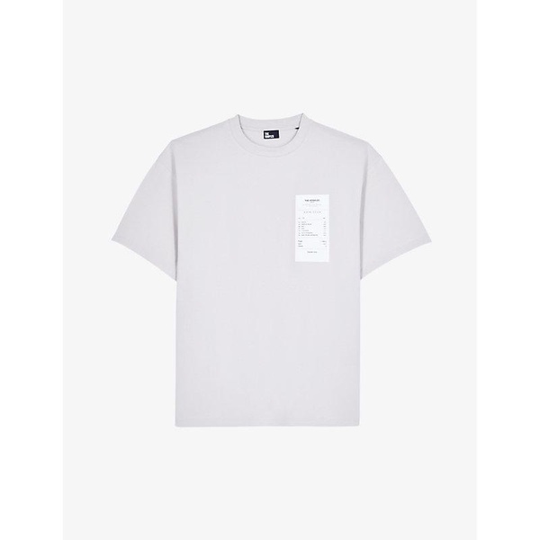 Receipt-print oversized cotton T-shirt