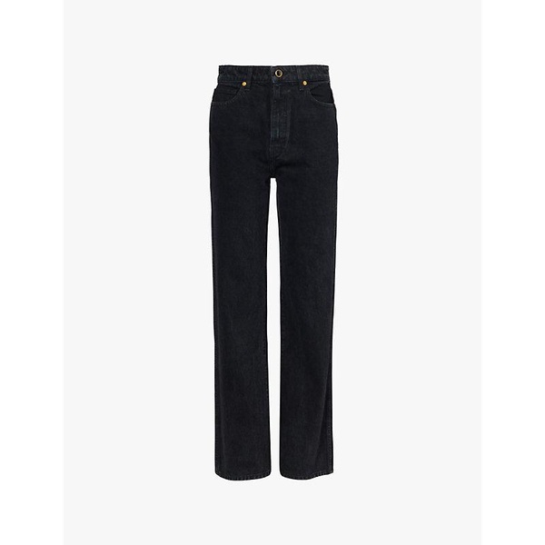 Danielle faded-wash straight-leg high-rise denim jeans