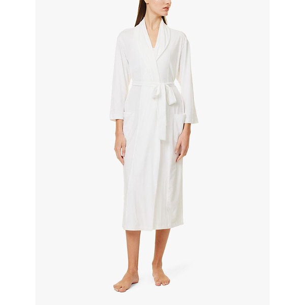 Carina patch-pocket organic pima-cotton robe