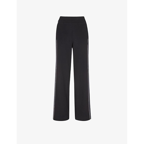 Edie contrast-trim wide-leg mi-rise stretch-woven trousers