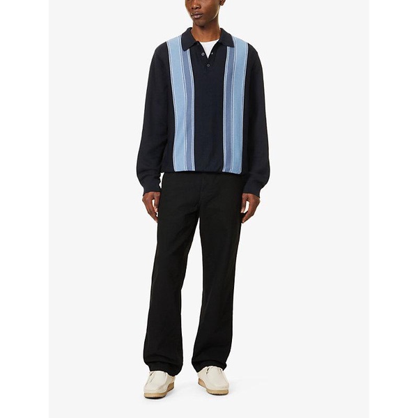 Kendricks striped cotton-knit polo shirt