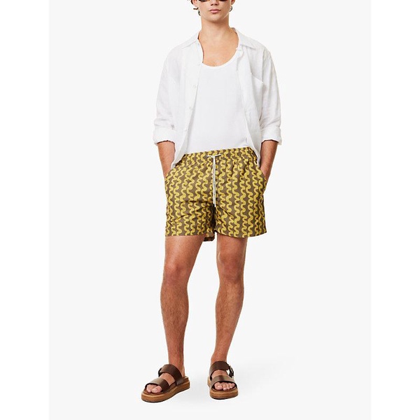 Twine graphic-print relaxed fit swim shorts