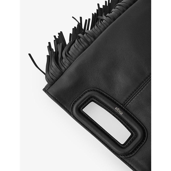 M fringed-trim leather cross-body bag