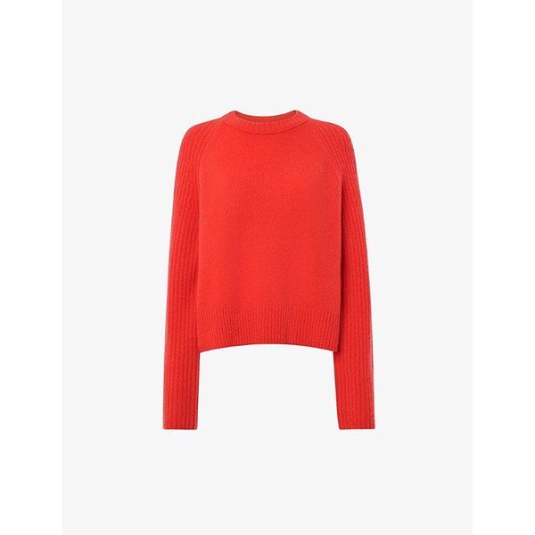 Anna ribbed-sleeve stretch-knit jumper