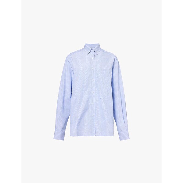 William stripe-pattern regular-fit cotton shirt