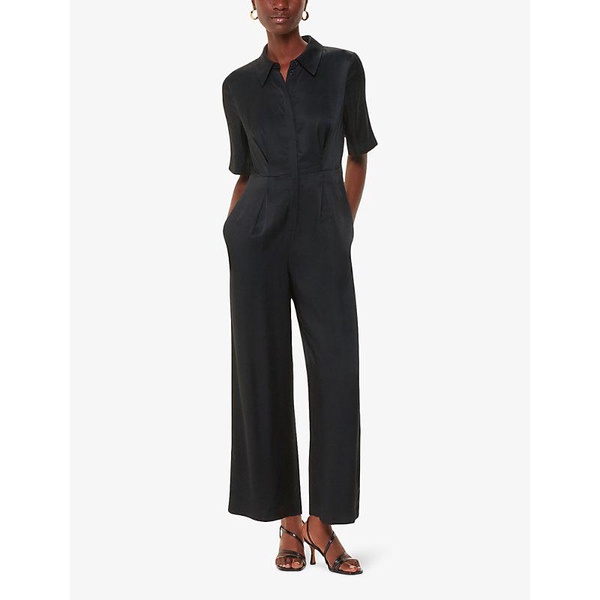 Edina collar satin jumpsuit