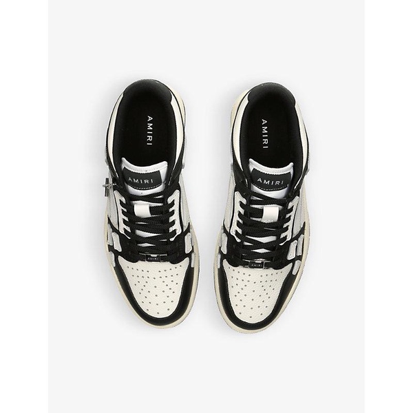 Skel panelled leather low-top trainers